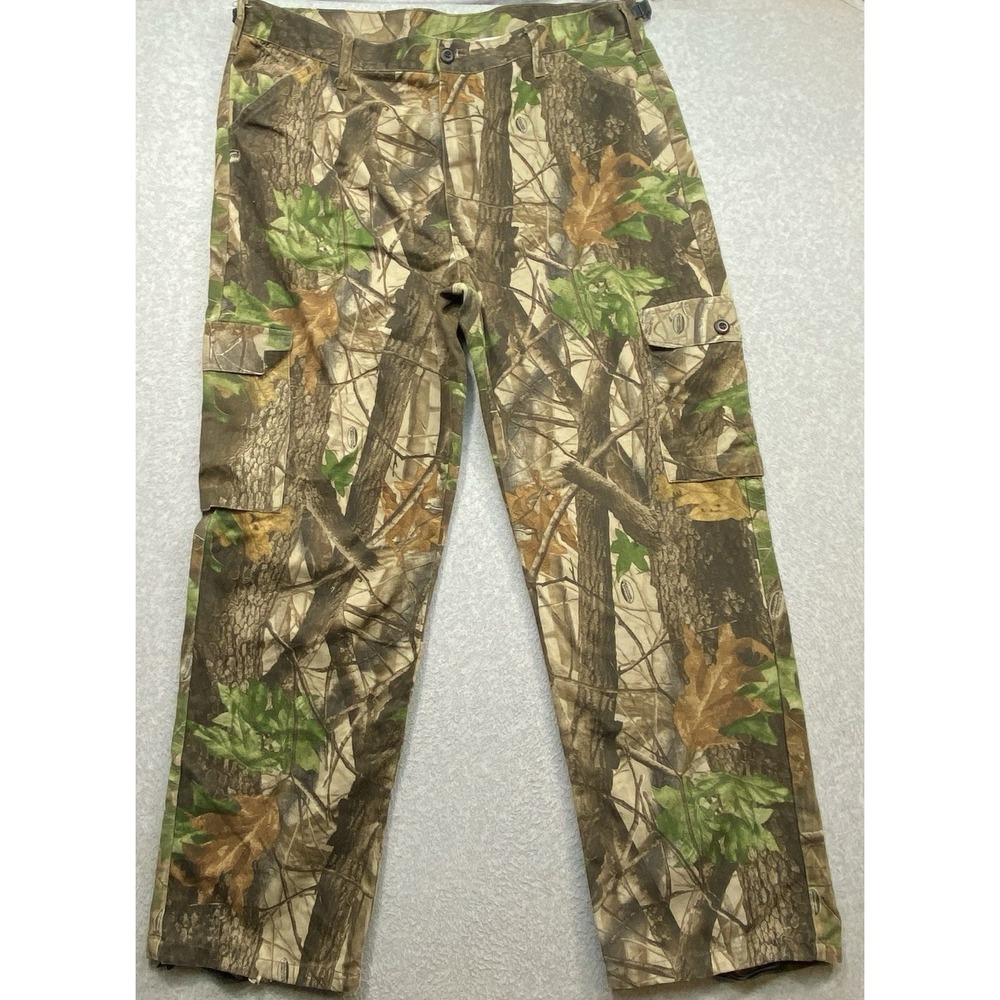 Redhead Cargo Hunting‎ Pants Men's Sz XL Camo Outdoors Nature Slash Pockets